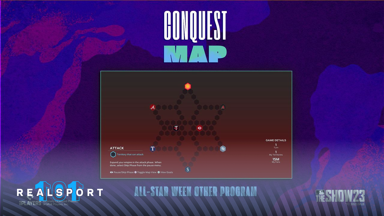 MLB The Show 23 All-Star Week Conquest map