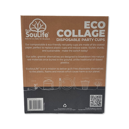 Eco Collage Party Cups 20PC