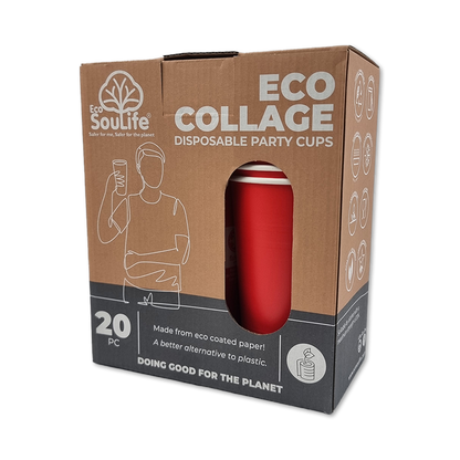 Eco Collage Party Cups 20PC