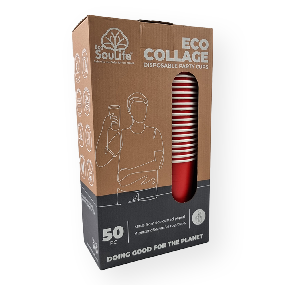 Eco Collage Party Cups 50PC