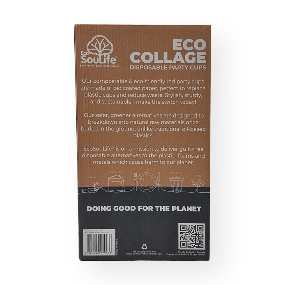 Eco Collage Party Cups 50PC