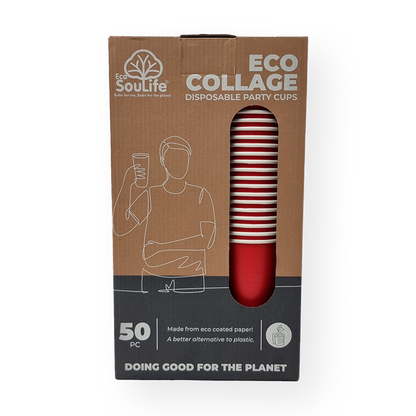 Eco Collage Party Cups 50PC