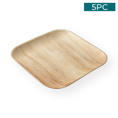 Areca Nut Leaf Large Square Plate 5PC