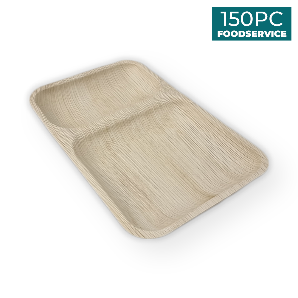 Areca Nut Leaf Divided Plate 150PC