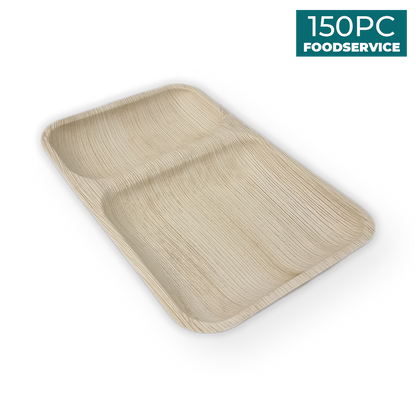 Areca Nut Leaf Divided Plate 150PC