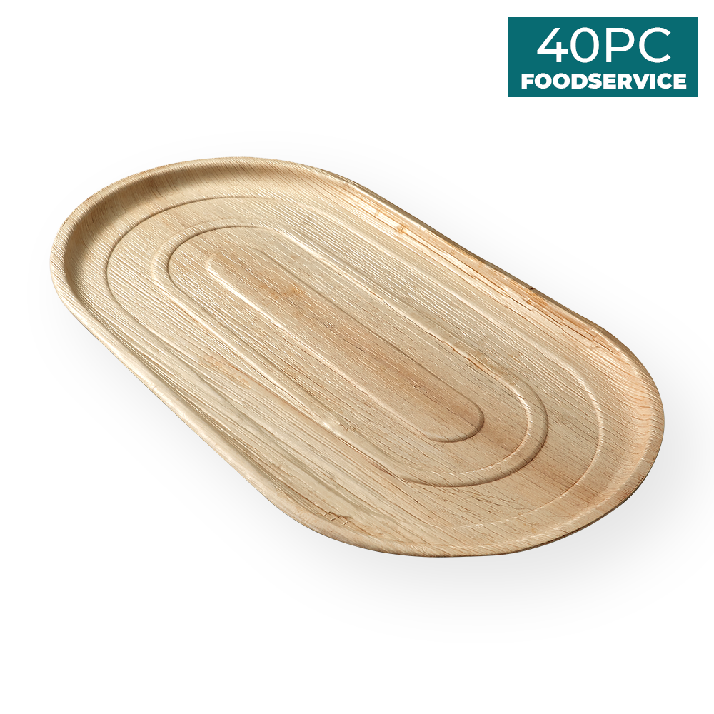 Areca Nut Leaf Large Serving Trays 40PC